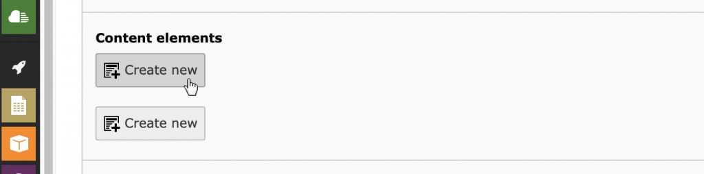 Create new button