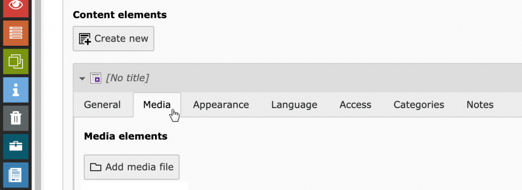 Active media tab