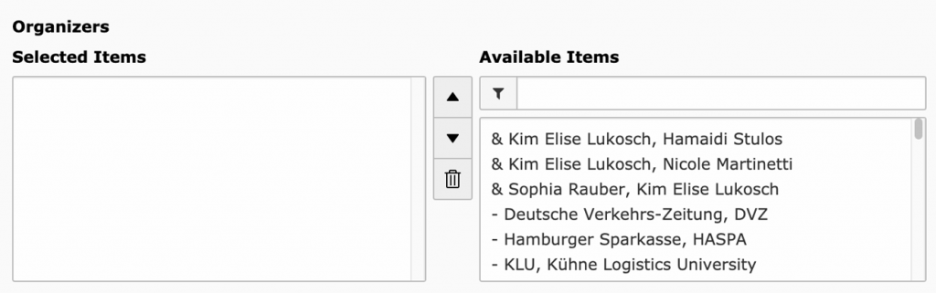Organizers